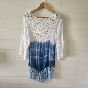 NWOT Bohemian Beach coverup Handmade in Koh Kood Thailand